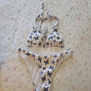Butterfly Print Bikini Set
